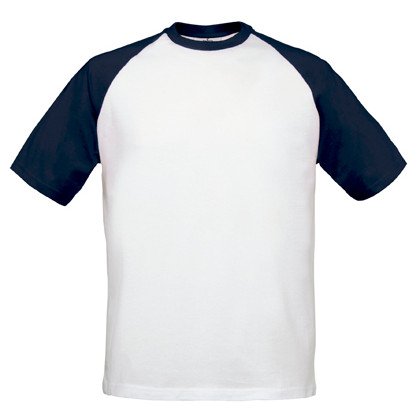 B&C BE INSPIRED BCTU020 T-shirts in White / Navy