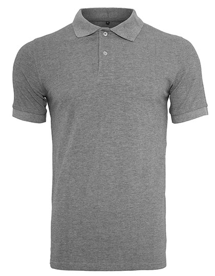 Build Your Brand BY008 Poloshirts in Heather Grey