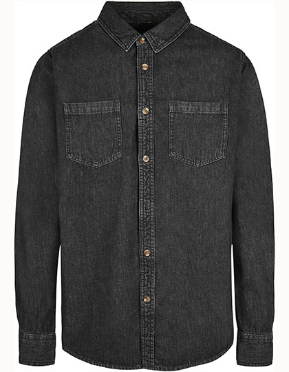 Build Your Brand BY152 Hemden in Black Washed