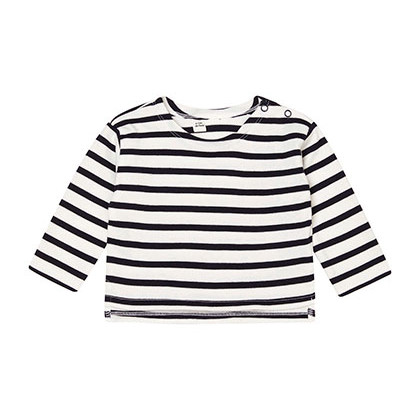 Babybugz BZ52 T-shirts in White / Navy