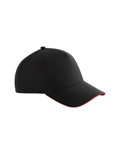 Beechfield CB155R Petten in Black / Red