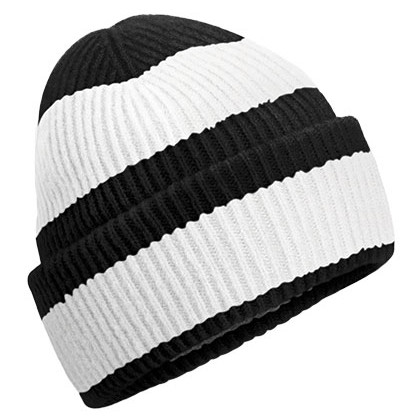 Beechfield CB391R Mutsen in Black / Soft White