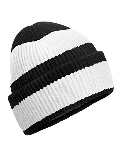 Beechfield CB391R Mutsen in Black / Soft White
