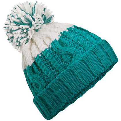 Beechfield CB437 Mutsen in Emerald / Soft White