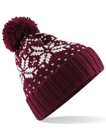 Beechfield CB456 Mutsen in Burgundy / White