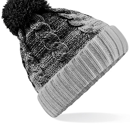 Beechfield CB459 Mutsen in Black / Light Grey