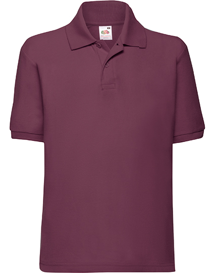 Fruit of the Loom F502K Poloshirts in Burgundy