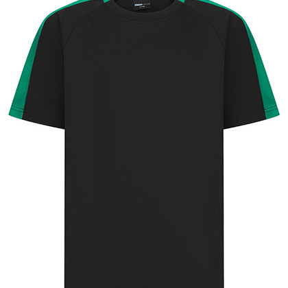 Finden+Hales FH292 T-shirts in Black / Emerald