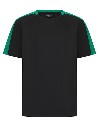 Finden+Hales FH292 T-shirts in Black / Emerald
