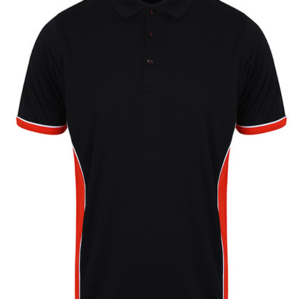 Finden+Hales FH355 Poloshirts in Black / Red / White