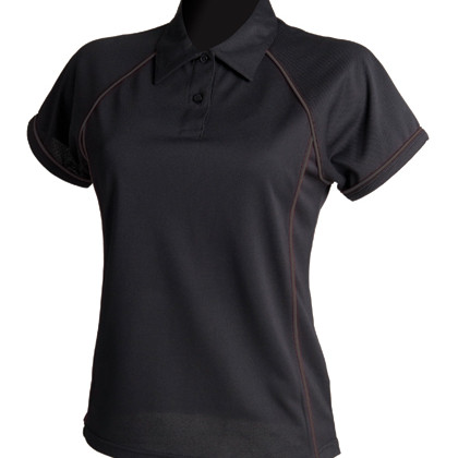 Finden+Hales FH371 Poloshirts in Black / Black