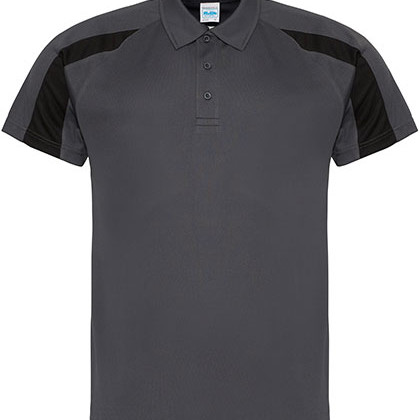 Just Cool JC043 Poloshirts in Charcoal (Solid) / Jet Black