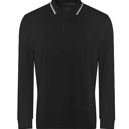 Just Polos JP103 Poloshirts in Deep Black / White