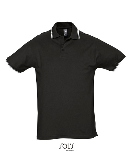 SOL´S L585 Poloshirts in Black / White