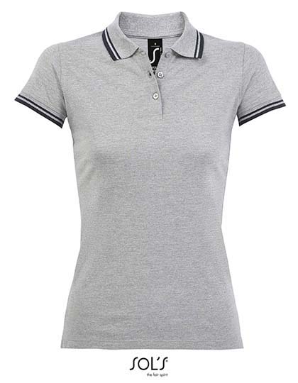 SOL´S L586 Poloshirts in Grey Melange / Navy