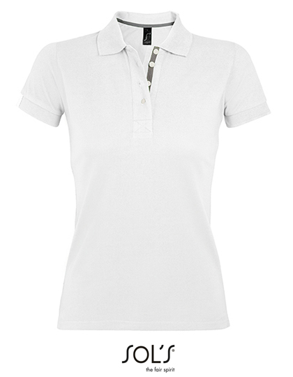 SOL´S L588 Poloshirts in White / Grey (Solid)