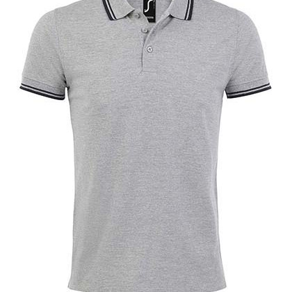 SOL´S L591 Poloshirts in Grey Melange / Navy