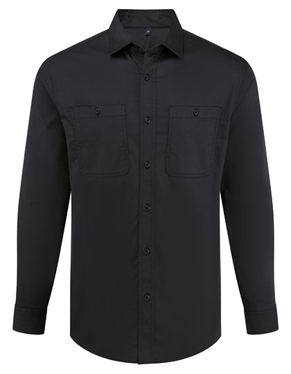Premier Workwear PW021 Hemden in Black (ca. Pantone Black C)