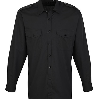 Premier Workwear PW210 Hemden in Black (ca. Pantone Black C)