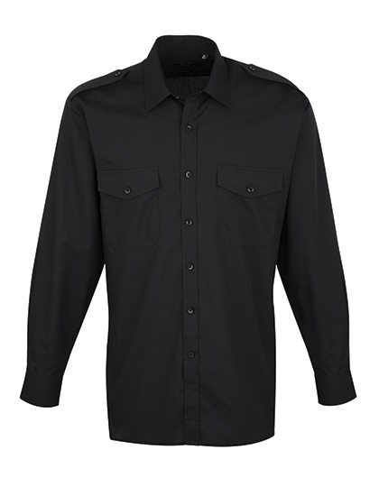 Premier Workwear PW210 Hemden in Black (ca. Pantone Black C)
