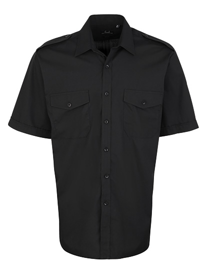 Premier Workwear PW212 Hemden in Black