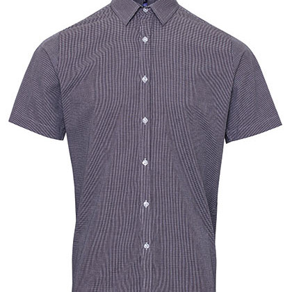 Premier Workwear PW221 Hemden in Black (ca. Pantone Black C) / White