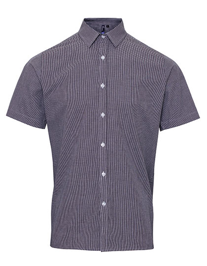 Premier Workwear PW221 Hemden in Black (ca. Pantone Black C) / White