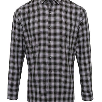 Premier Workwear PW250 Hemden in Steel (ca. Pantone Cool Grey 11C) / Black (ca. Pantone Black C)