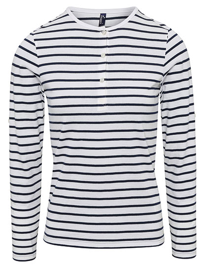 Premier Workwear PW318 T-shirts in White / Navy (ca. Pantone 2766C)